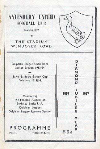 Aylesbury United programme