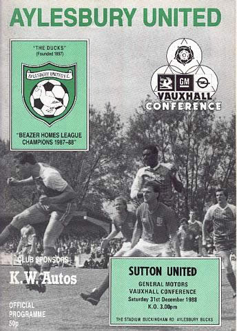 Aylesbury United programme