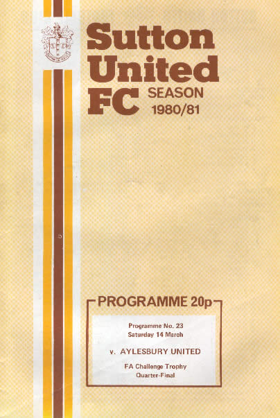 Aylesbury United programme