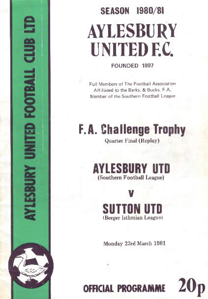 Aylesbury United programme